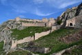 The Acrocorinth fortress, the acropolis of ancient Corinth Royalty Free Stock Photo